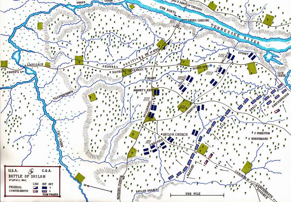 Printable Battle Of Shiloh Map