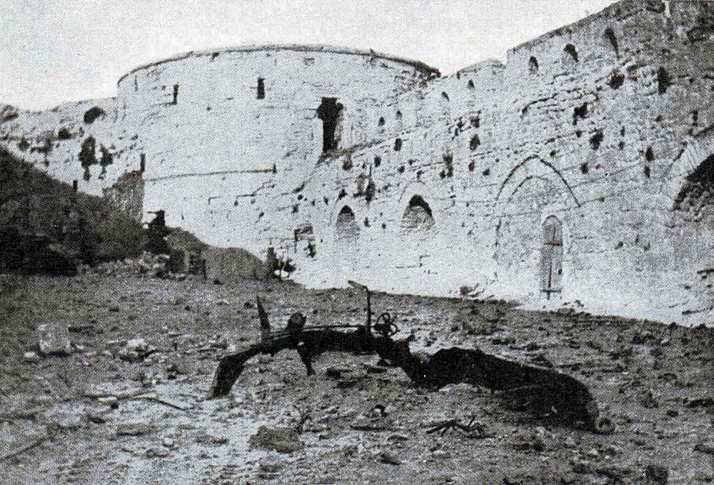Old Fort at Sedd el Bahr forming the eastern part of the Turkish defences at V Beach Cape Helles Gallipoli on 25th April 1915