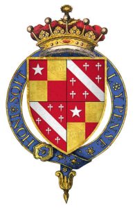 Arms of John de Vere, Earl of Oxford: Battle of Bosworth Field on 22nd August 1485 in the Wars of the Roses