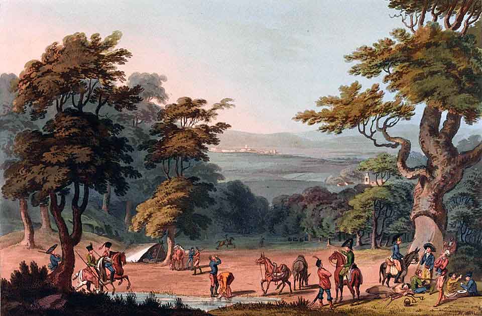 Distant view of the City of Ciudad Rodrigo: Storming of Ciudad Rodrigo on 19th January 1812 in the Peninsular War