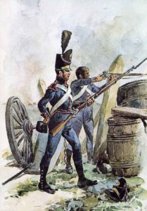 Portuguese artillery soldiers: Battle of El Bodon on 25th September 1811 in the Peninsular War