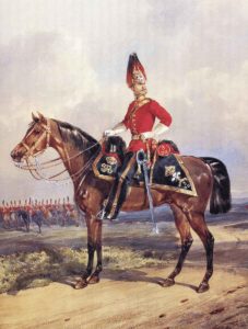 3rd Dragoon Guards, officer in Home Service uniform: Battle of Magdala on 13th April 1868 in the Abyssinian War