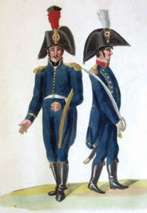 French Infantry Officers: Battle of Sabugal on 3rd April 1811 in the Peninsular War: picture by Suhl