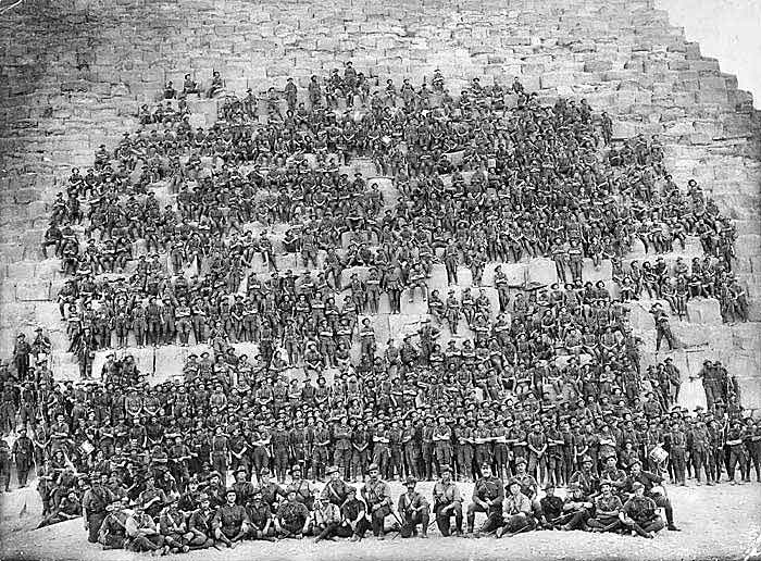 Australian 11th Battalion 3rd Brigade on Cheops Pyramid in Egypt in early 1915: Gallipoli Part III, ANZAC landing on 25th April 1915 in the First World War