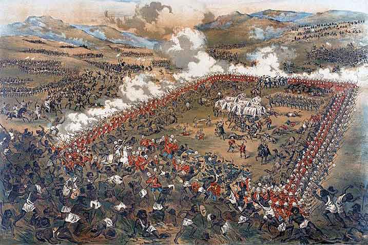 Battle of Abu Klea on 17th January 1885 in the Sudanese War