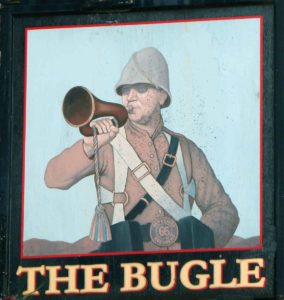 'Bugle Pub' in Central Reading commemorates the 66th Regiment at the Battle of Maiwand on 26th July 1880 and in Southern Afghanistan in the Second Afghan War