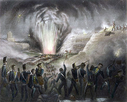 Storming of Badajoz on 6th April 1812 in the Peninsular War