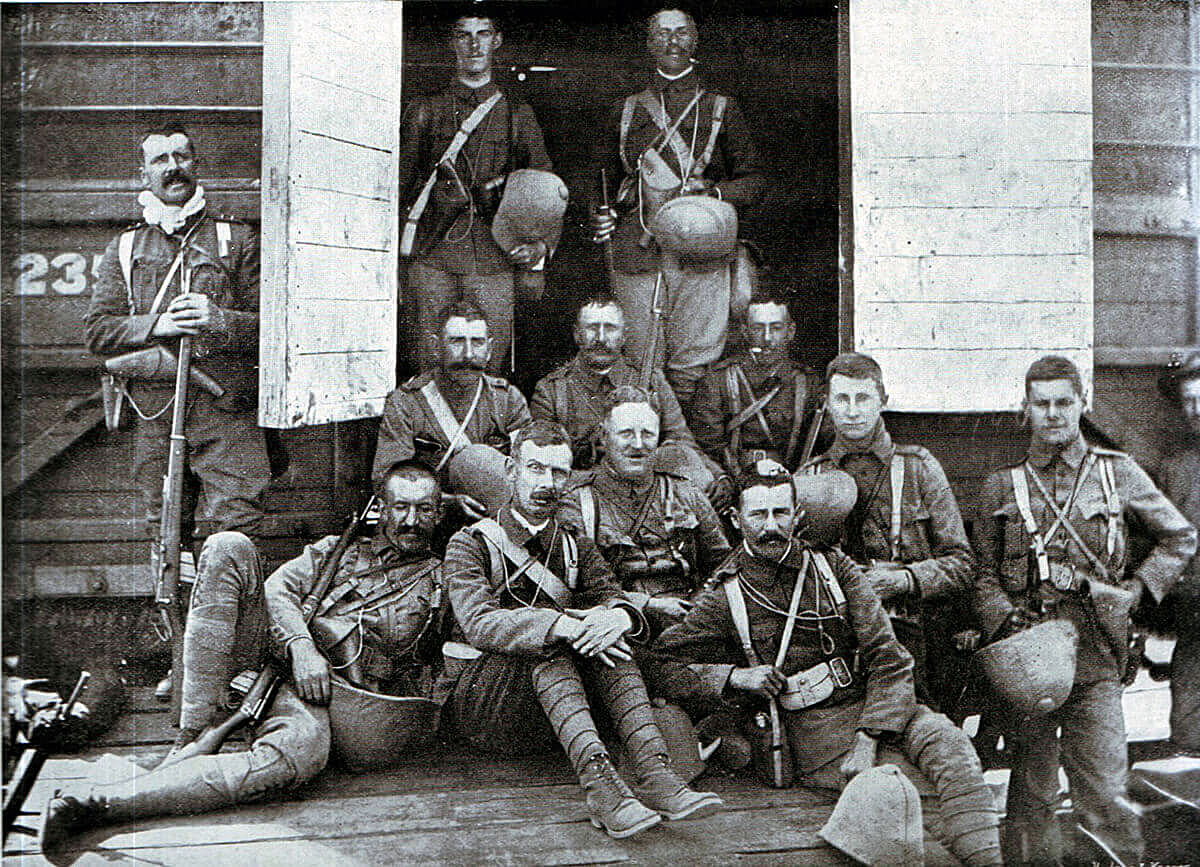 Officers of 2nd Royal Irish Rifles, one of General Gatacre’s two infantry battalions at the Battle of Stormberg on 9th/10th December 1899 in the Boer War