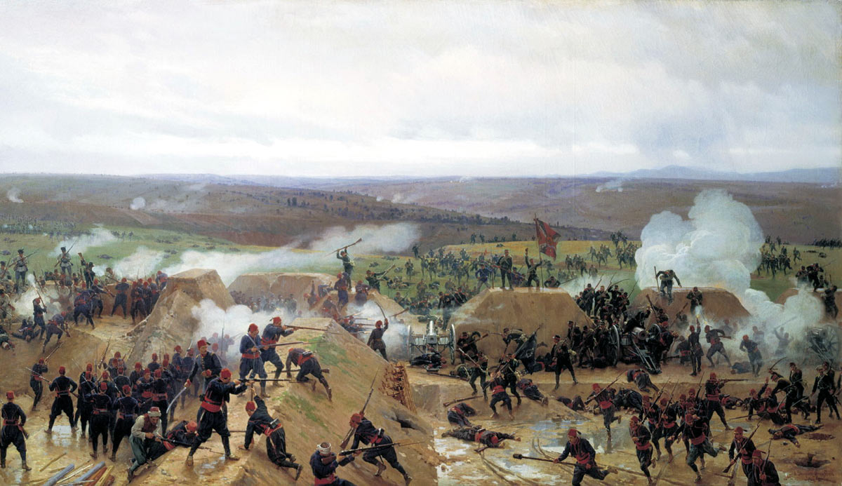 Capture of the Grivitsa Redoubt in the Siege of Plevna in 1877: picture by Nikolai Dmitriev-Orenburgsky
