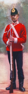 Durham Light Infantry in home service uniform: Battle of Pieters, fought from 14th to 28th February 1900 in the Great Boer War