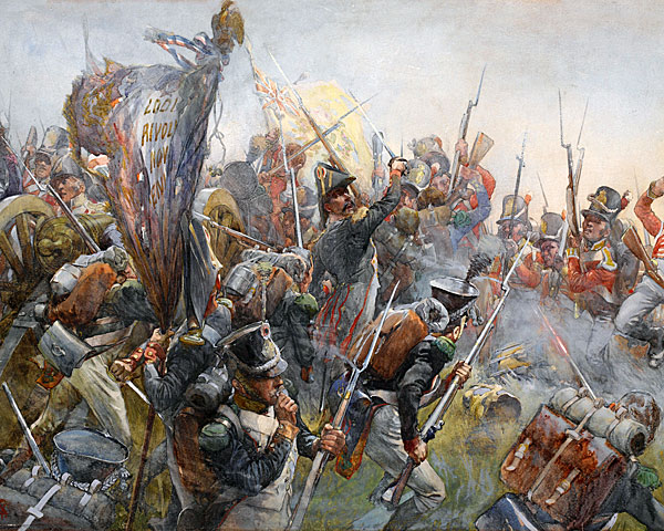 88th Regiment, the Connaught Rangers, at the Battle of Salamanca on 22nd July 1812 during the Peninsular War, also known as the Battle of Los Arapiles or Les Arapiles