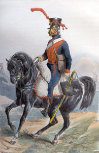 French Horse Artilleryman: Battle of Salamanca on 22nd July 1812 during the Peninsular War, also known as the Battle of Los Arapiles or Les Arapiles: picture by Belangé