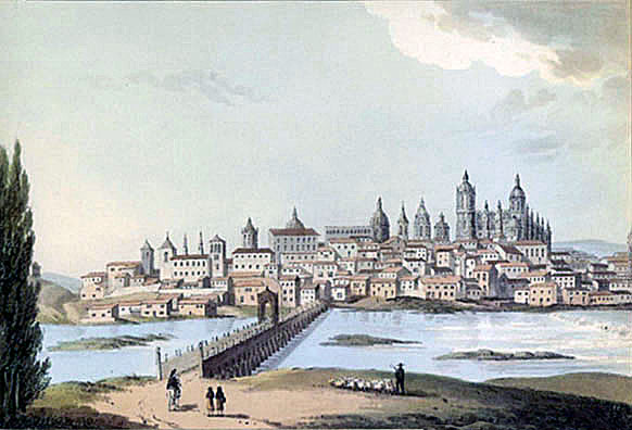 City and Bridge of Salamanca: Battle of Salamanca on 22nd July 1812 during the Peninsular War, also known as the Battle of Los Arapiles or Les Arapiles