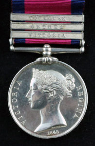 Military General Service Medal with clasp for the Battle of Vitoria fought on 21st June 1813 during the Peninsular War