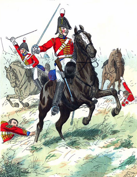 Dragoons of the King's German Legion: Battle of Majadahonda on 11th August 1812 in the Peninsular War: picture by Richard Knötel
