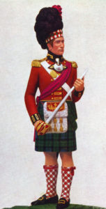 Officer, 42nd Highlanders: Attack on Burgos Castle between 19th September and 25th October 1812 in the Peninsular War: statuette by Pilkington Jackson