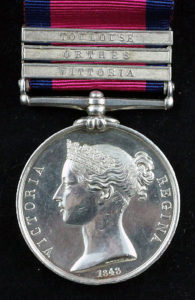 Military General Service Medal 1848 with clasp for the Battle of Vitoria on 21st June 1813 in the Peninsular War