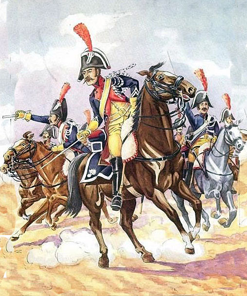 French Gens D'Armes at the Battle of Venta del Pozo and Villodrigo on 23rd October 1812 in the Peninsular War