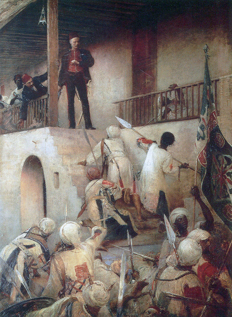 Death of General Charles Gordon on 26th January 1885 in Khartoum: Battle of Abu Klea on 17th September 1885 in the Sudanese War: picture by George William Joy