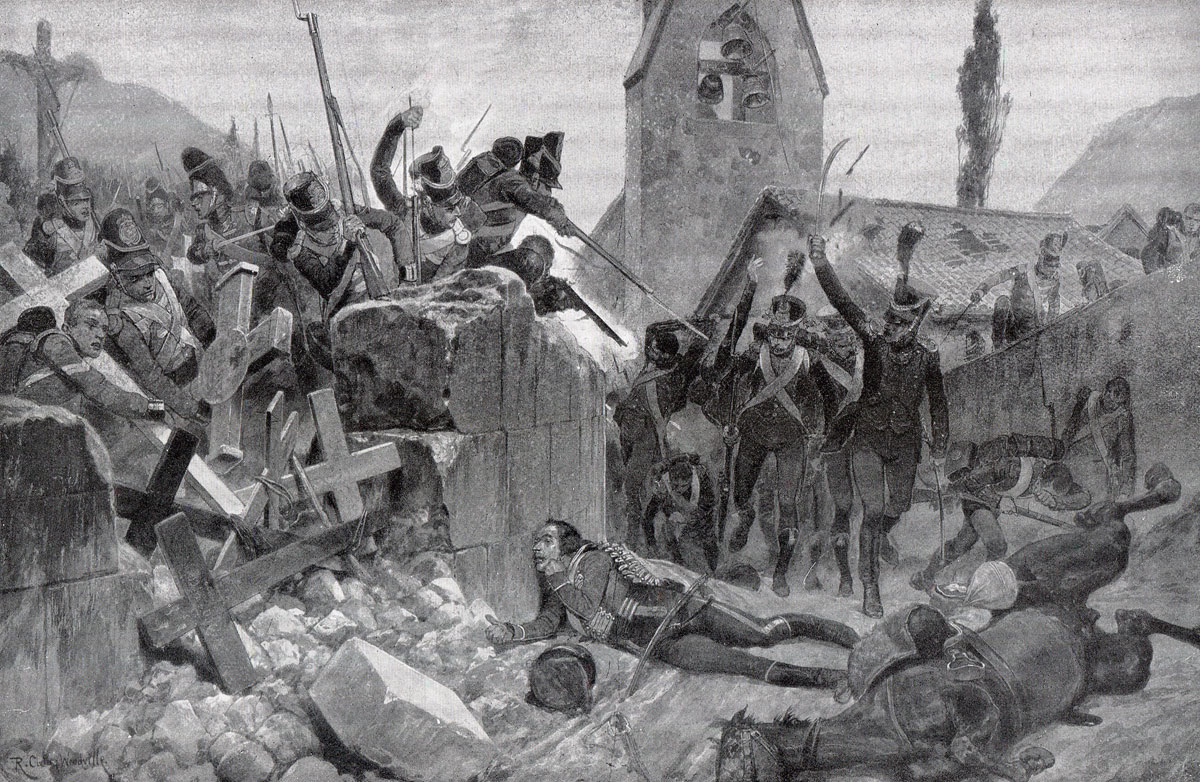 48th Regiment at the Battle of Talavera on 28th July 1809 in the Peninsular War: picture by Richard Caton Woodville