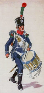 French Light Infantry Drummer: Battle of the Pyrenees fought between 25th July and 2nd August 1813 in the western Pyrenees Mountains, during the Peninsular War