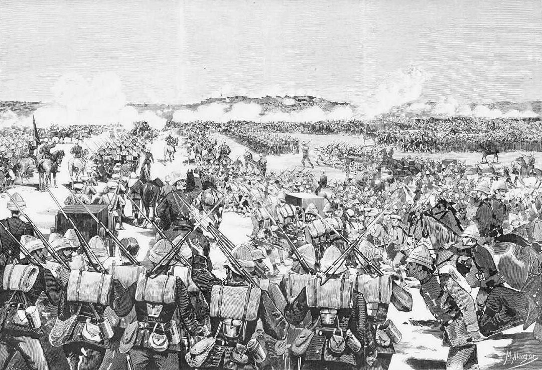 Battle of El Teb on 29th February 1884 in the Sudanese War: picture by Melton Pryor