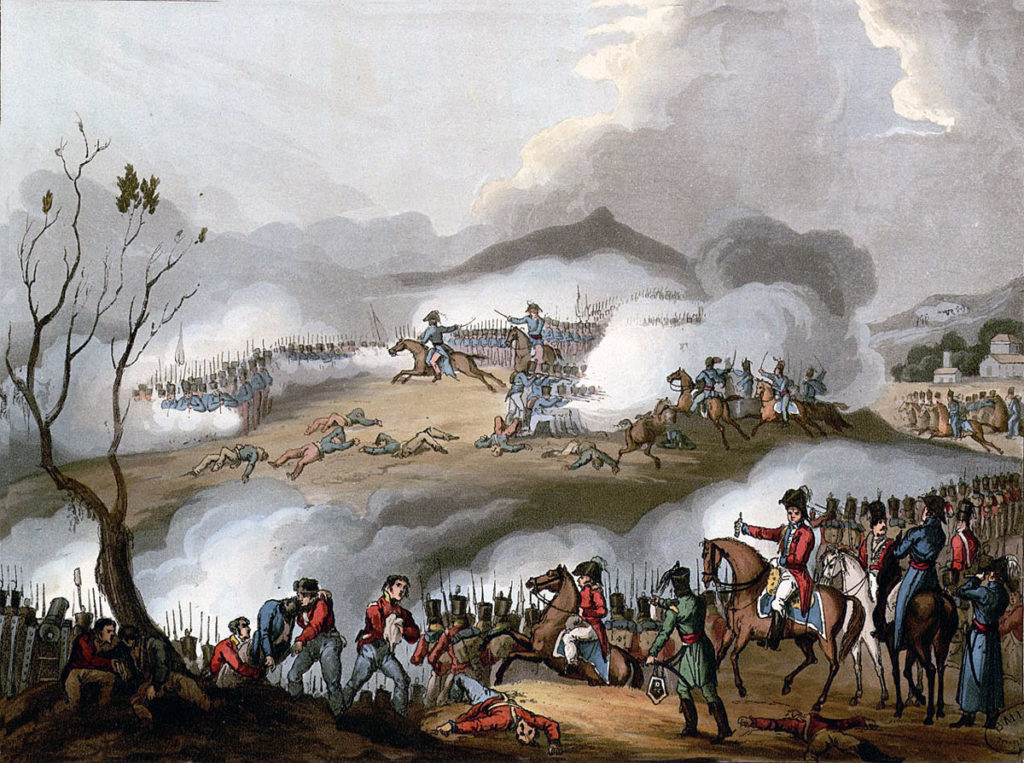 Battle of Orthez on 27th February 1814 in the Peninsular War