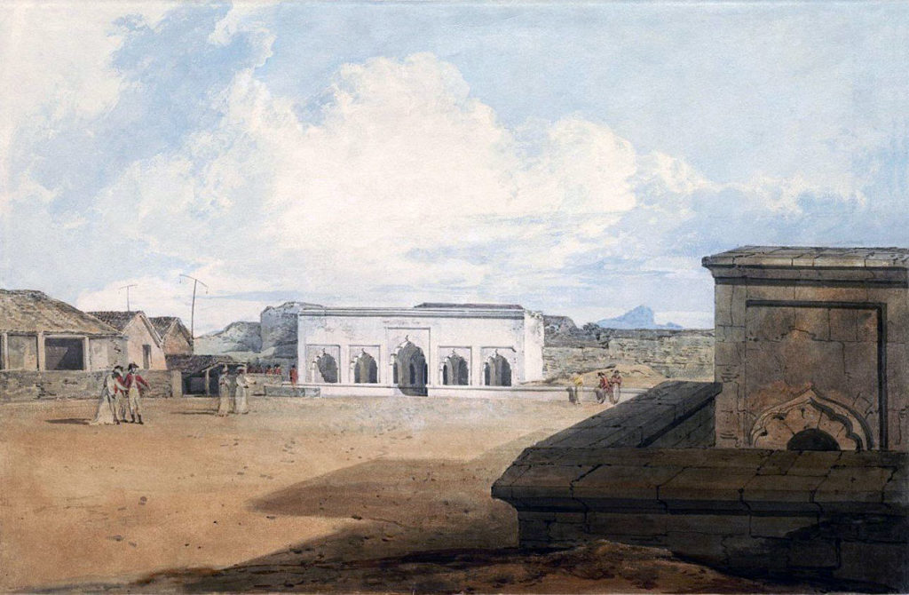 Tipu Sultan's palace in the Seringapatan fortress: Storming of Seringapatam on 4th May 1799 in the Fourth Mysore War: picture by William Mallord Turner