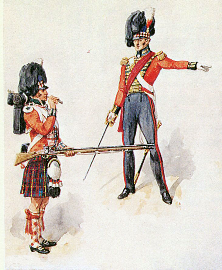 79th Cameron Highlanders: Battle of Toulouse on 10th April 1814 in the Peninsular War: picture by Richard Simkin