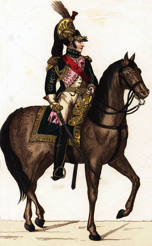 French General of Dragoons: Battle of Toulouse on 10th April 1814 in the Peninsular War