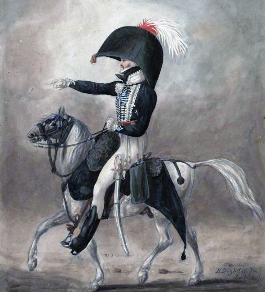 Major General Lord Henry Paget: Battle of Sahagun on 21st December 1808 in the Peninsular War: picture by Richard Dighton