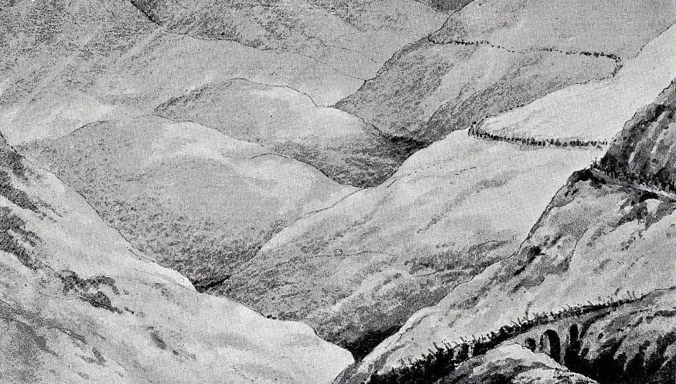 Moore's army on the road across the mountains to Corunna: Battle of Cacabelos on 3rd January 1809 in the Peninsular War