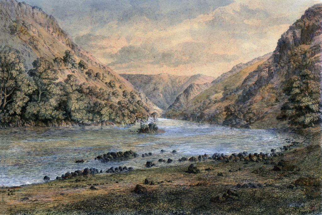 River Bidassoa upper reaches: Battle of San Marcial on 31st August 1813 in the Peninsular War: picture by Robert Barry