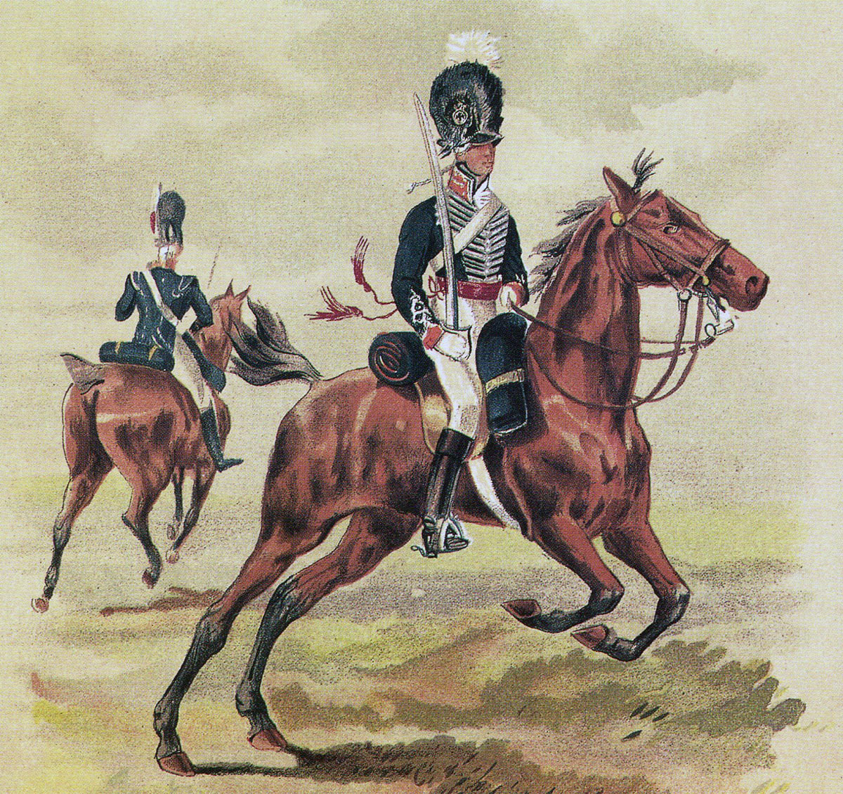 Officers of the 14th Light Dragoons: Battle of the Crossing of the Douro on 16th May 1809 in the Peninsular War