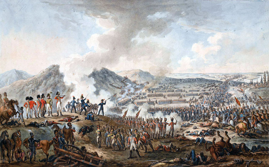 Battle of Talavera on 28th July 1809 in the Peninsular War: picture by E. Walker