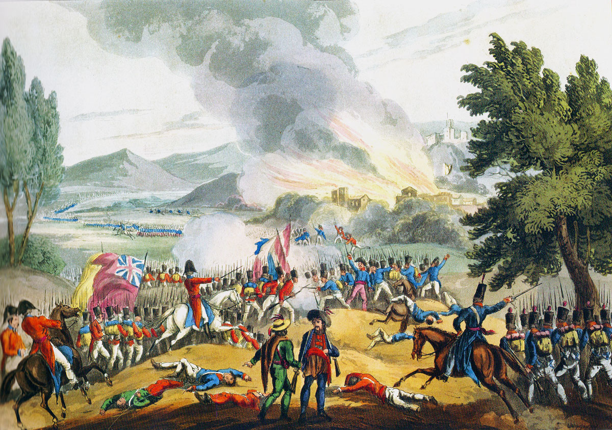 Battle of Redinha or Pombal fought on 12th March 1811 in the Peninsular War: picture by J.J. Jenkins