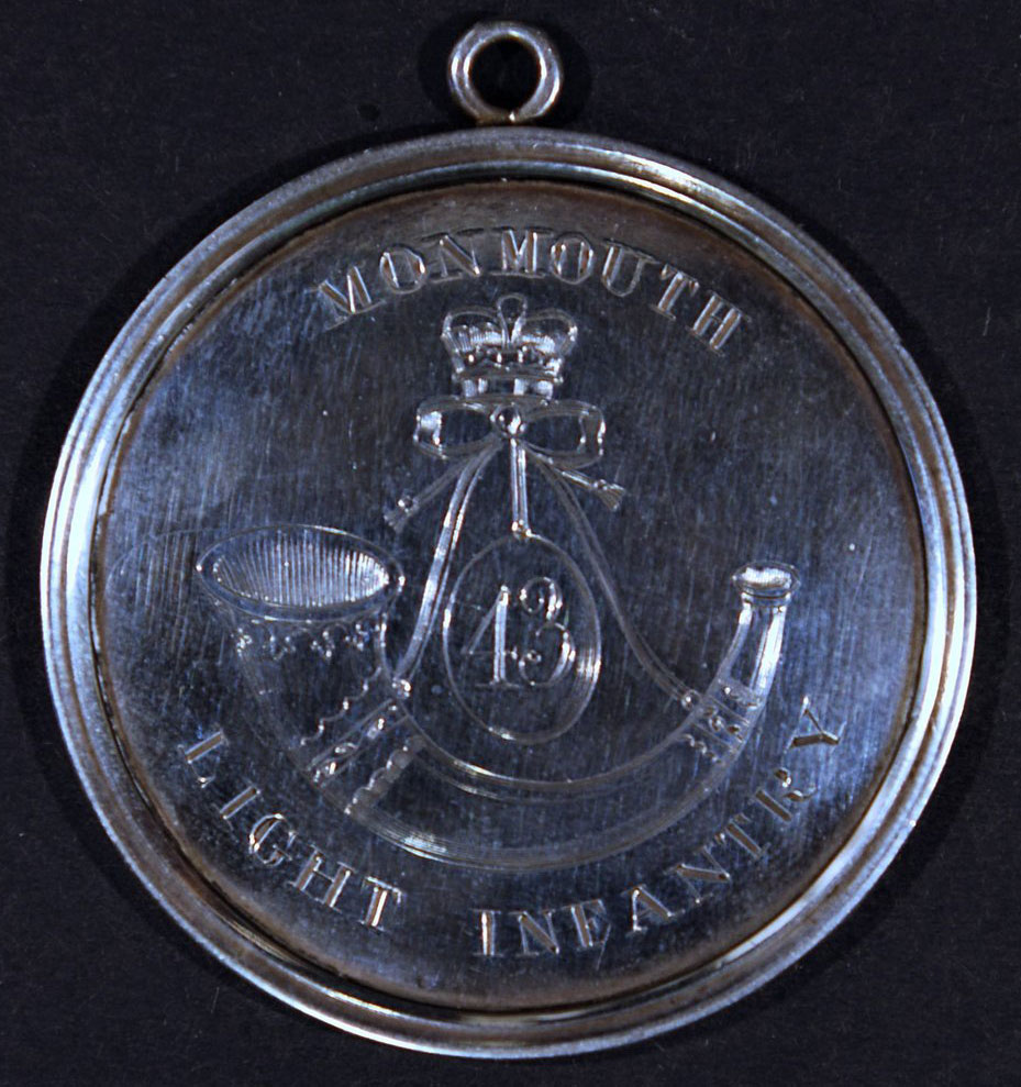 Regimental Medal awarded to Sergeant James Webb of the 43rd Light Infantry for service in the Peninsular War
