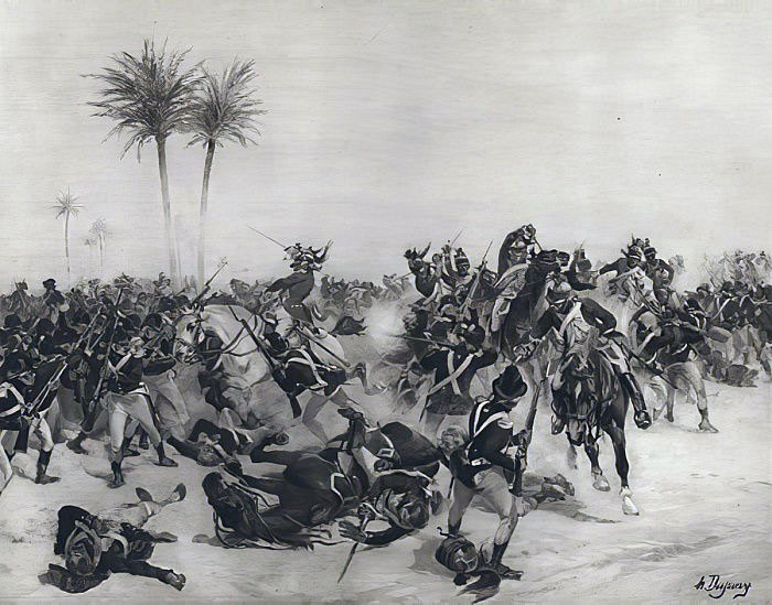 Attack of the French Dragoons at the Battle of Alexandria on 21st March 1801: picture by Henri Louis Dupray
