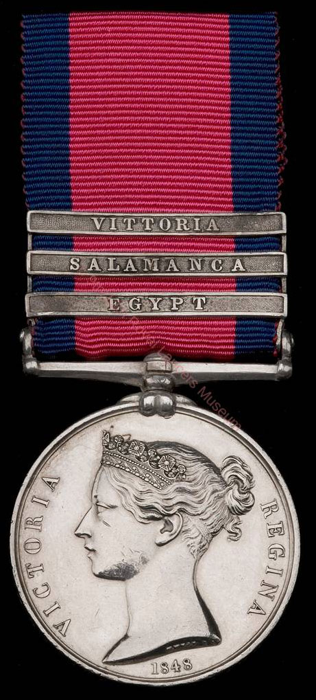 Military General Service Medal 1848 with 'Egypt' clasp for the Battle of Alexandria 8th to 21st March 1801