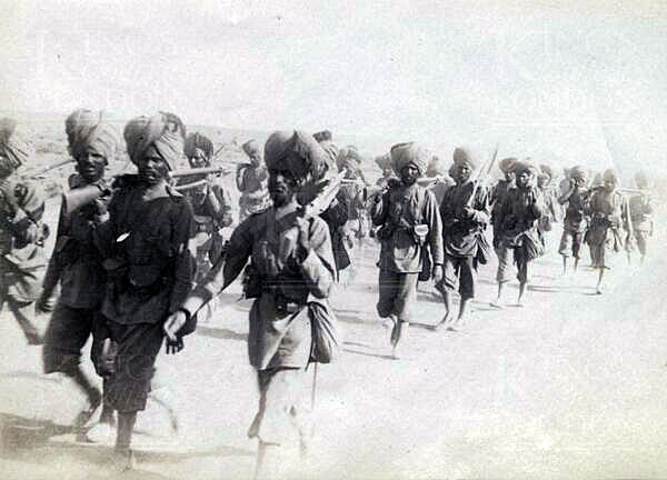 15th Sikhs on the march: Tirah North-West Frontier of India