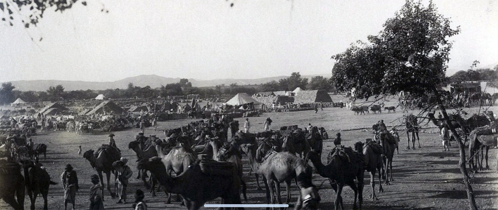 British base camp at Shinawari: Tirah campaign on North-West Frontier of India 1897