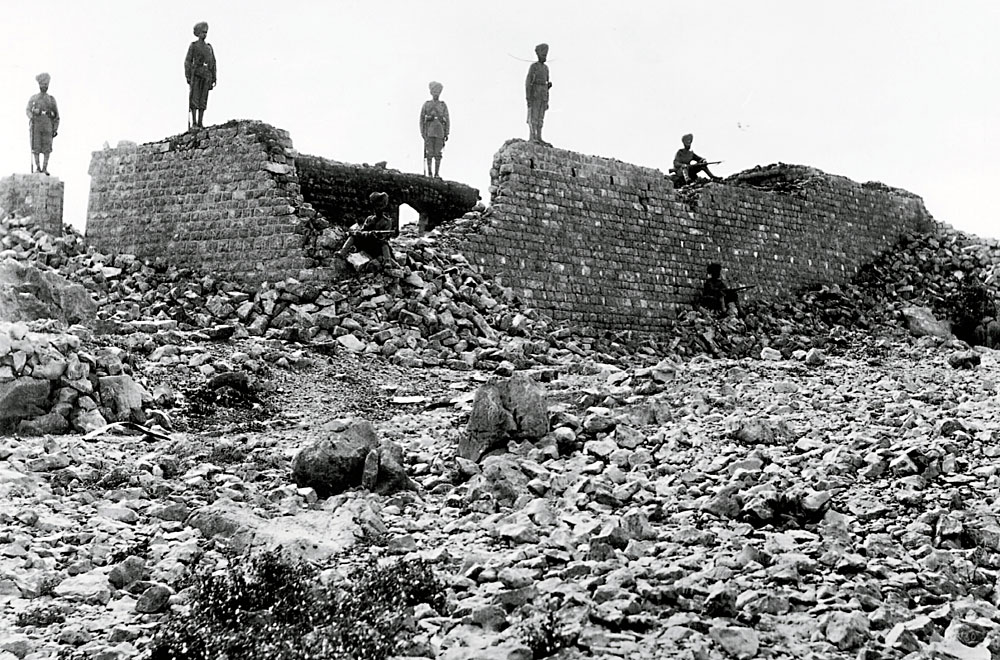 Ruin of the Saragarhi Post overrun by tribesmen on 12th September 1897 in the Tirah, North-West Frontier of India