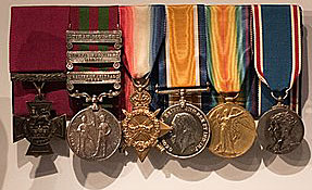 VC and other medals of Piper George Findlater, Gordon Highlanders: Battle of Dargai, Tirah, North-West Frontier of India 1897/8