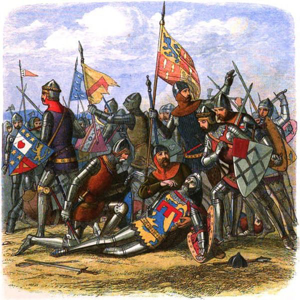 Death of Douglas at the Battle of Otterburn in August 1388