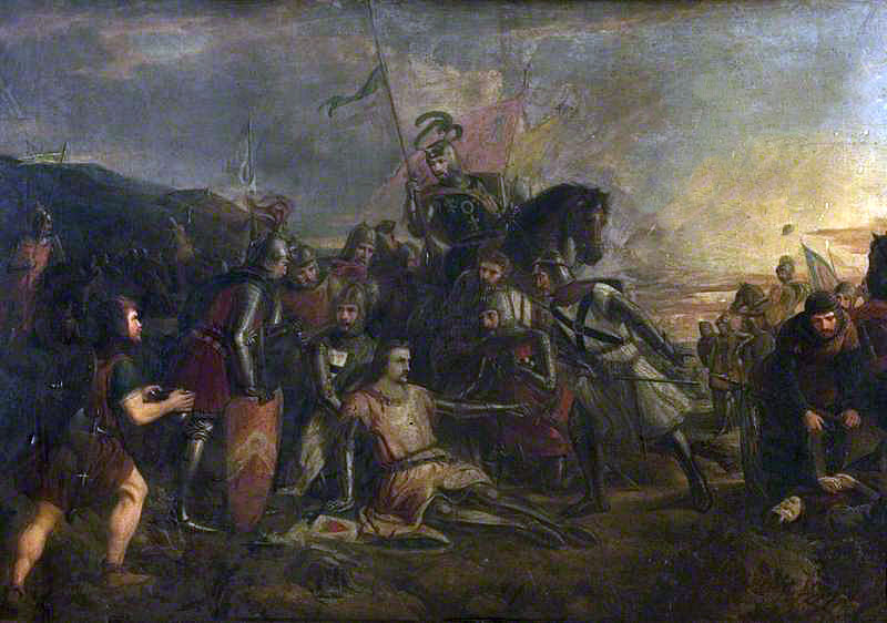 Death of Douglas at the Battle of Otterburn in August 1388: picture by Sir John Maxwell