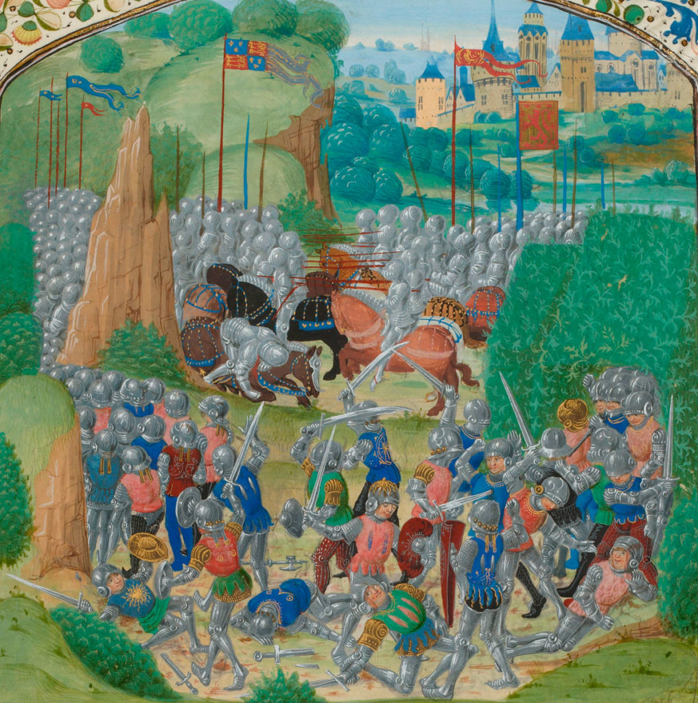 Battle of Otterburn in August 1388