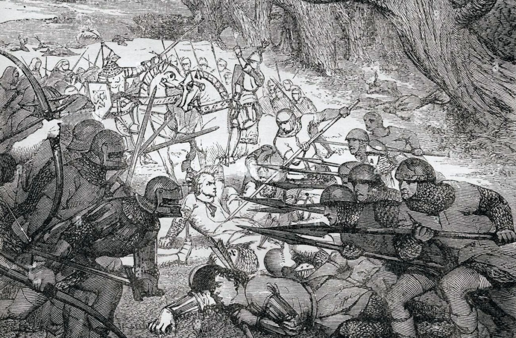 Battle of Otterburn in August 1388