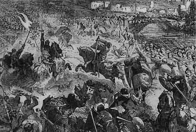 Attack on the bridge at Cravant: Battle of Cravant on 31st July 1423 in the Hundred Years War