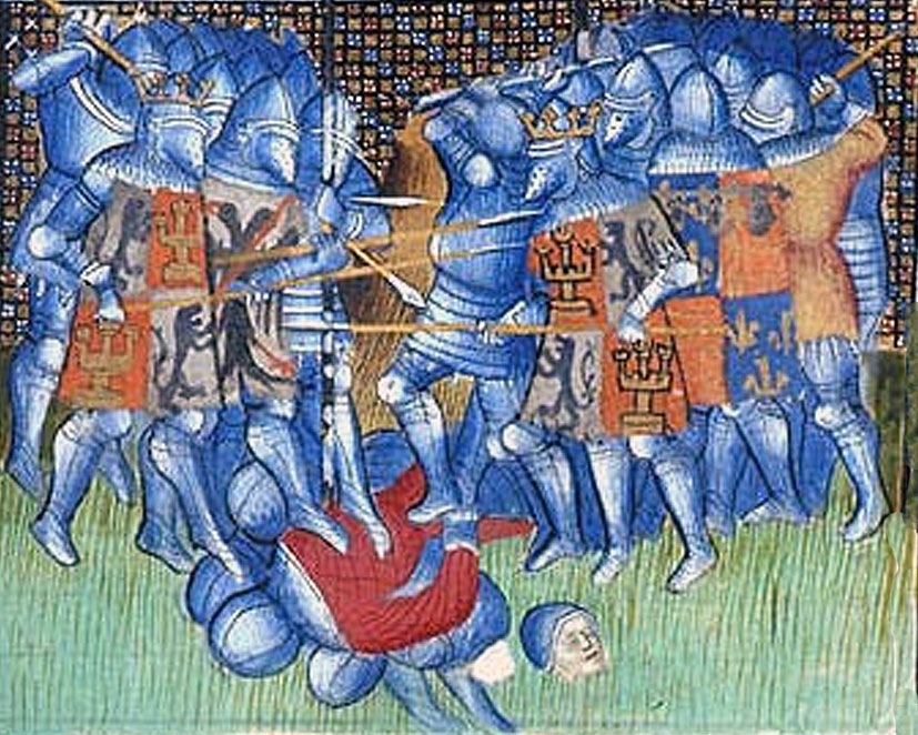 Battle of Najera on 3rd April 1367 in the Hundred Years War
