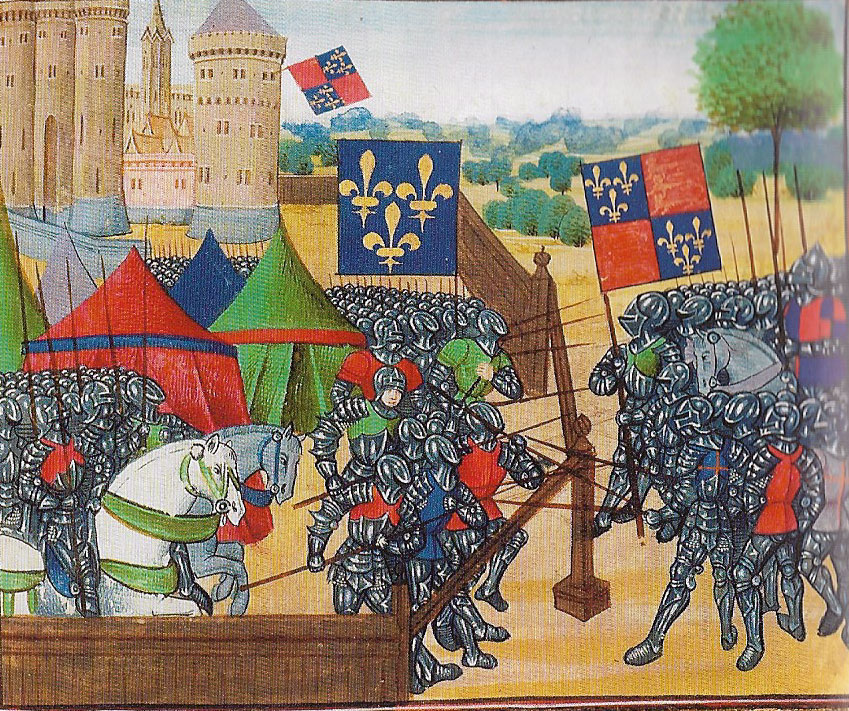 Battle of Castillon on 17th July 1453 in the Hundred Years War